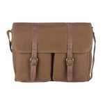 Borough Waxed Canvas + Earth Leather Satchel