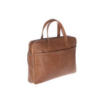 Stockbridge Natural Veg-Tanned Leather Laptop Bag // Chestnut