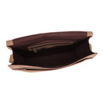 Darwin Natural Veg-Tanned Leather Messenger Bag // Stone