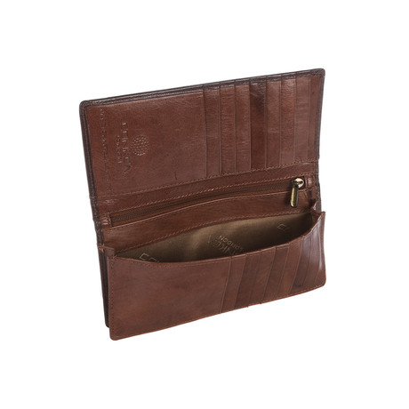 Westminster Veg-Tanned Leather Tall Breast Wallet // Chestnut + Brown