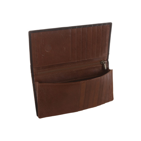 Westminster Veg-Tanned Leather Tall Breast Wallet // Chestnut + Black