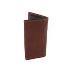 Westminster Veg-Tanned Leather Tall Breast Wallet // Chestnut + Dark Brown