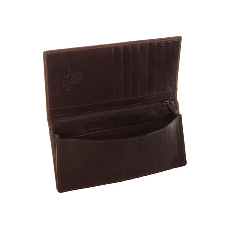 Westminster Veg-Tanned Leather Tall Breast Wallet // Chestnut + Dark Brown