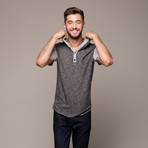 Hooded Henley // Grey/Charcoal (M)