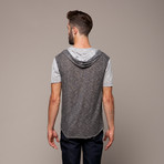 Hooded Henley // Grey/Black (2XL)