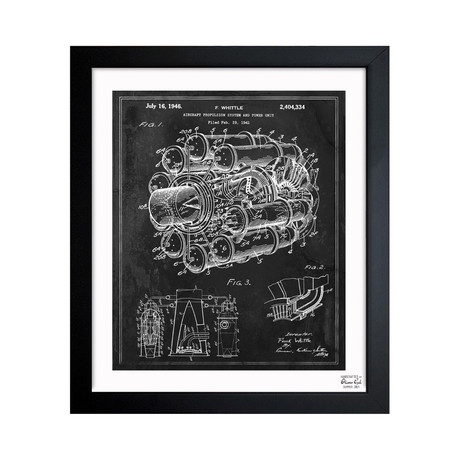 Aircraft Jet Engine 1946 (10"L x 12"H)