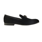 Brushed Velvet Skulled Loafer // Black (UK: 11)