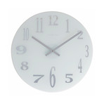 Frost Mirror Glass Wall Clock