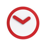 Focus Moving Wall Clock (Red)