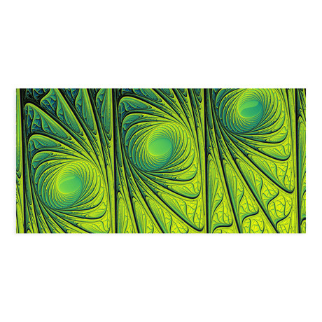 Triptych Green (11"L x 22"W)