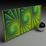 Triptych Green (11"L x 22"W)