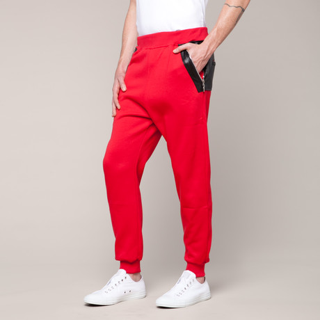 Zipper Showing Jogger // Red (S)