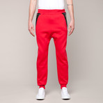 Zipper Showing Jogger // Red (M)