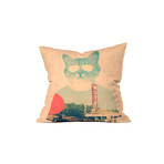 Cool Cat Throw Pillow (18" x 18")