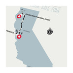 Zombie Safe Zone Map // San Francisco (Steel Blue)