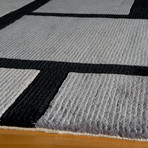 Black Fragment Rug (3'6"L x 5'6"W)