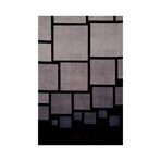 Black Fragment Rug (3'6"L x 5'6"W)