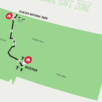 Zombie Safe Zone Map // Montana (Steel Blue)