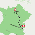 Zombie Safe Zone Map // Paris (Steel Blue)