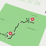 Zombie Safe Zone Map // Denver (Steel Blue)