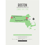 Zombie Safe Zone Map // Boston (Steel Blue)