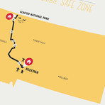 Zombie Safe Zone Map // Montana (Steel Blue)