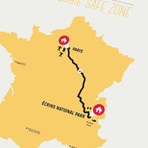 Zombie Safe Zone Map // Paris (Steel Blue)