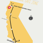 Zombie Safe Zone Map // Los Angeles (Steel Blue)