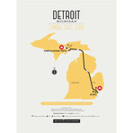 Zombie Safe Zone Map // Detroit (Steel Blue)