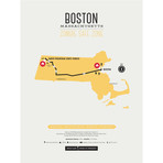 Zombie Safe Zone Map // Boston (Steel Blue)