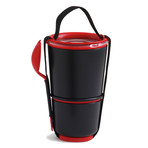 Bento Box + Lunch Pot // Black/Red