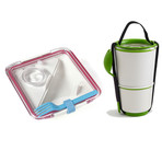 White pink lunchpotlime set small