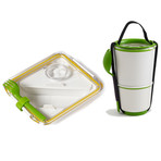 White yellow lunchpotlime set small