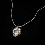 Watch Movement Necklace // Round (Silver)
