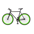 Single Speed // Version 3 // Gloss Black + Green (50cm)