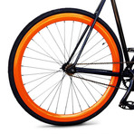 Atir Cycles // Single Speed // Black + Orange (Small: 50 cm)