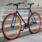 Atir Cycles // Single Speed // Black + Orange (Small: 50 cm)