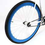 Atir Cycles // Single Speed // White + Blue (Small 50 cm)