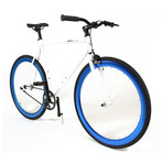 Atir Cycles // Single Speed // White + Blue (Small 50 cm)