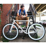 Atir Cycles // Single Speed // White + White (Small 50 cm)