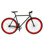 Atir Cycles // Single Speed // Black + Red (Small: 50 cm)