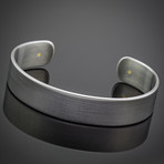 Steel & Gold Bradded Cuff Bracelet (Large // 7-8" Wrist)