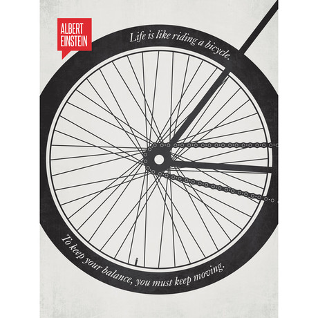 Albert Einstein // Bicycle Poster