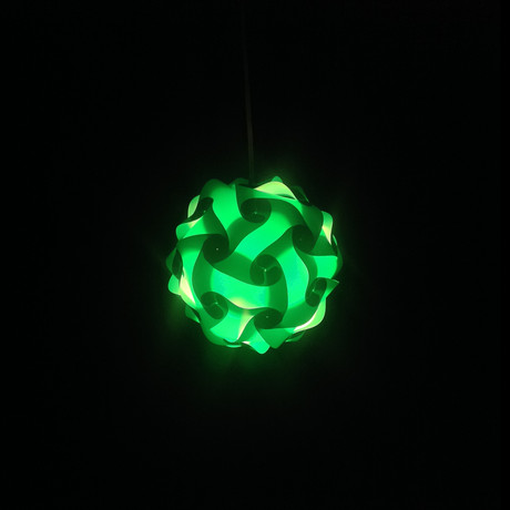 Shapeshifting Modern Lighting // Dark Green (Small (10"L x 10"W x 10"H))