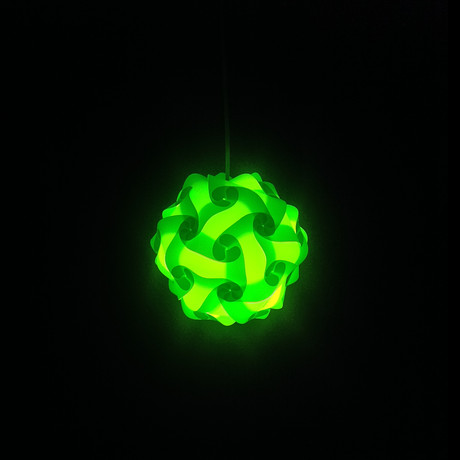 Shapeshifting Modern Lighting // Green (Small (10"L x 10"W x 10"H))