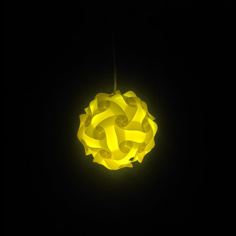 Shapeshifting Modern Lighting // Yellow (Small (10"L x 10"W x 10"H))