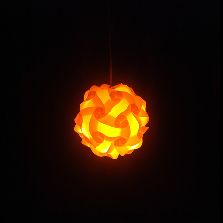 Shapeshifting Modern Lighting // Orange (Small (10"L x 10"W x 10"H))