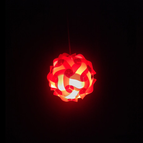 Shapeshifting Modern Lighting // Red (Small (10"L x 10"W x 10"H))