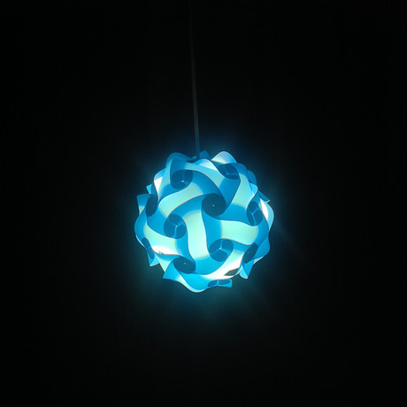 Shapeshifting Modern Lighting // Blue (Small (10"L x 10"W x 10"H))