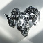 Ram Head Chrome // 11" Wide